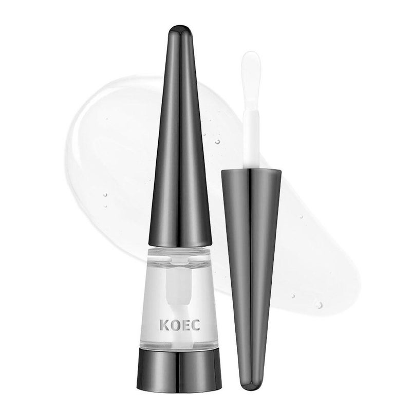 [SMT Whitelist] Black and Silver Transparent Lip Oil, Moisturizing 4-Color Lip Gloss, Lip Plumper, Exfoliating, Intensive Plumping and Moisturizing for Lips